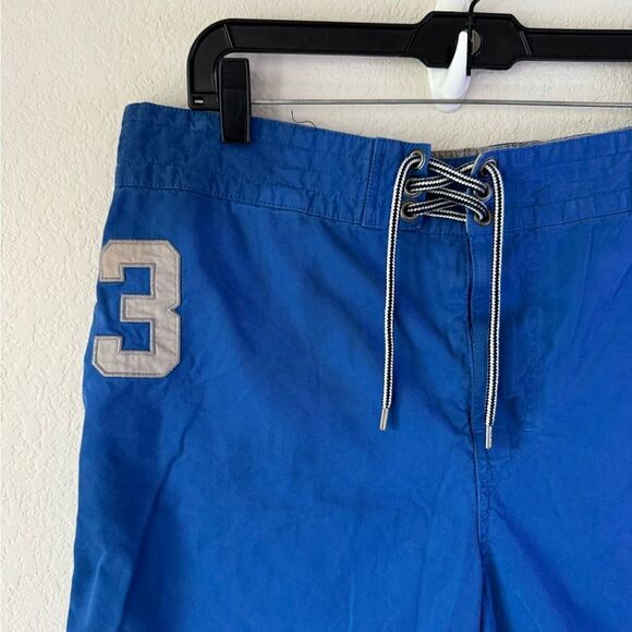 Vintage Polo Ralph Lauren Big Pony Swim Trunks Men’s Large Mediterranean Blue - Picture 3 of 8